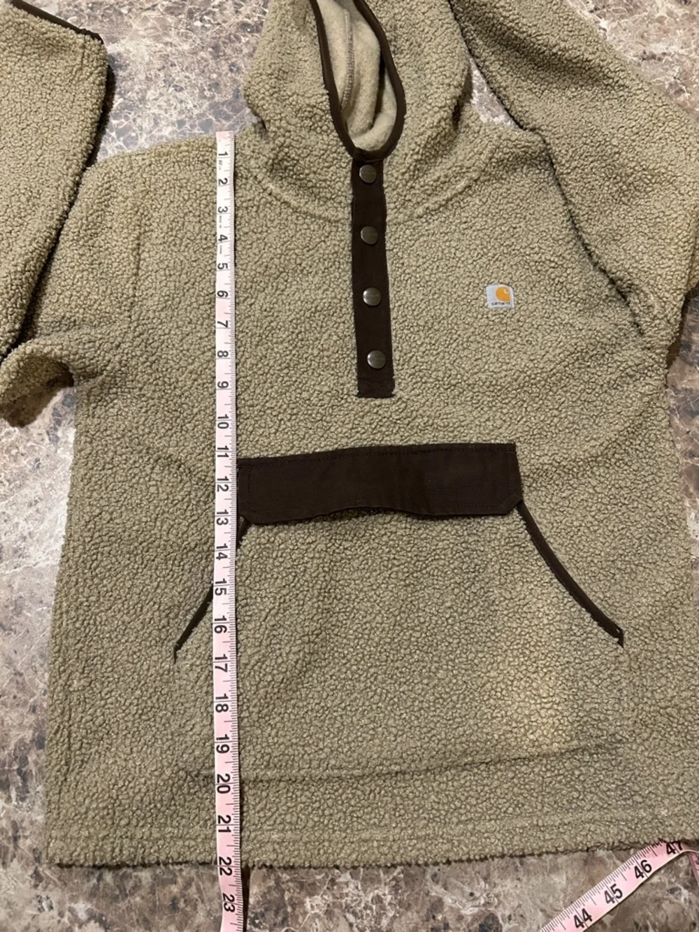 Carhartt Sherpa Fleece Half Snap Hoodie Pullover Jacket